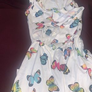 Butterfly romper pants with tye up in front